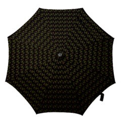 Fern Pattern 2 Black Hook Handle Umbrellas (large) by violetheavensky