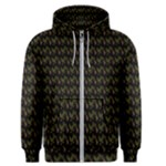 Fern Pattern 2 Black Men s Zipper Hoodie