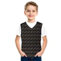 Fern Pattern 2 Black Kids  Basketball Tank Top View1