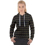 Fern Pattern 2 Black Women s Overhead Hoodie