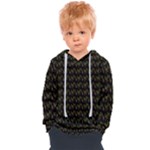 Fern Pattern 2 Black Kids  Overhead Hoodie