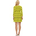 Fern Pattern 2 Yellow Long Sleeve Babydoll Dress View4