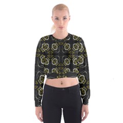 Abstract Pattern Geometric Backgrounds   Cropped Sweatshirt by Eskimos