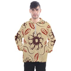 Folk Flowers Print Floral Pattern Ethnic Art Men s Half Zip Pullover by Eskimos