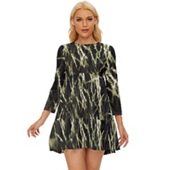 Abstract Light Games 7 Long Sleeve Babydoll Dress