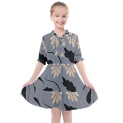 Folk Flowers Print Floral Pattern Ethnic Art Kids  All Frills Chiffon Dress by Eskimos