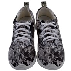 Black And White Debris Texture Print Mens Athletic Shoes by dflcprintsclothing