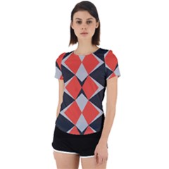 Abstract Pattern Geometric Backgrounds   Back Cut Out Sport Tee