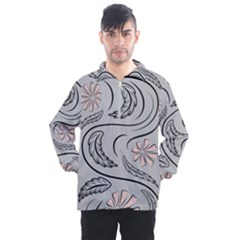 Folk Flowers Print Floral Pattern Ethnic Art Men s Half Zip Pullover by Eskimos