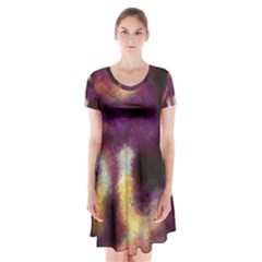 Requiem  Of The Purple Stars Short Sleeve V-neck Flare Dress