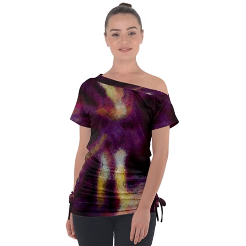 Requiem  Of The Purple Stars Off Shoulder Tie-up Tee by DimitriosArt