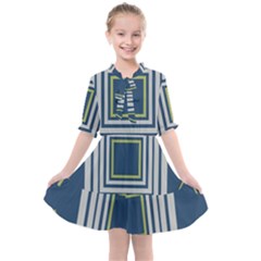 Abstract Pattern Geometric Backgrounds   Kids  All Frills Chiffon Dress by Eskimos