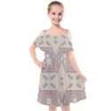 Abstract pattern geometric backgrounds   Kids  Cut Out Shoulders Chiffon Dress View1