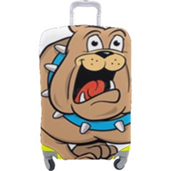 Bulldog-cartoon-illustration-11650862 Luggage Cover (large)