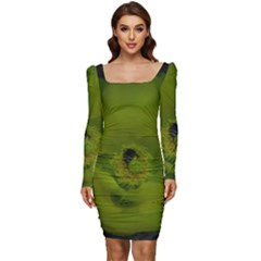 Queen Collection Women Long Sleeve Ruched Stretch Jersey Dress by intuitionapparel