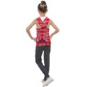 Floral folk damask pattern Fantasy flowers  Kids  Sleeveless Hoodie View2