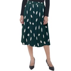 Leaves Pattern Classic Velour Midi Skirt  by CoshaArt