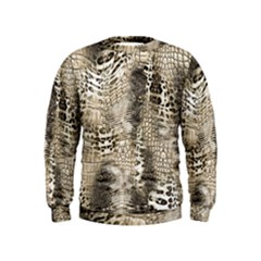 Luxury Snake Print Kids  Sweatshirt by CoshaArt