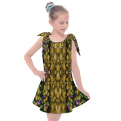 Fanciful Fantasy Flower Forest Kids  Tie Up Tunic Dress by pepitasart