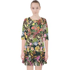 Tropical Pattern Quarter Sleeve Pocket Dress by CoshaArt