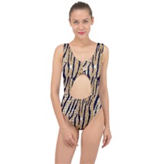 Tiger Snake Black 7000 Center Cut Out Swimsuit by MickiRedd