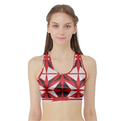 Abstract Pattern Geometric Backgrounds   Sports Bra With Border by Eskimos