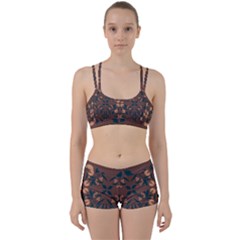 Floral Folk Damask Pattern  Perfect Fit Gym Set by Eskimos