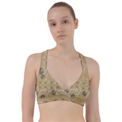 Folk Flowers Print Floral Pattern Ethnic Art Sweetheart Sports Bra by Eskimos