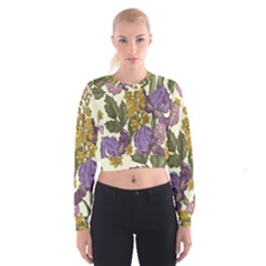 Spring Floral Cropped Sweatshirt