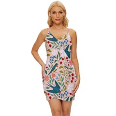 Floral Wrap Tie Front Dress