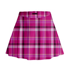 Pink Tartan-9 Mini Flare Skirt by tartantotartanspink