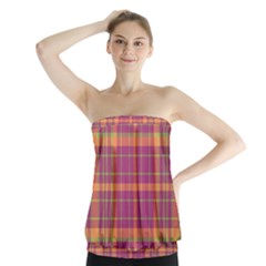 Tartan 9 Strapless Top by tartantotartanspink