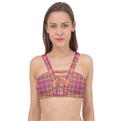 Tartan 9 Cage Up Bikini Top