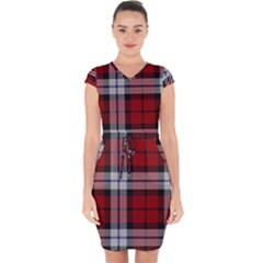 Brodie Dress Tartan Capsleeve Drawstring Dress  by tartantotartansred