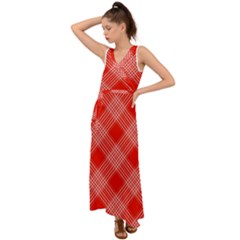 194 B V-neck Chiffon Maxi Dress