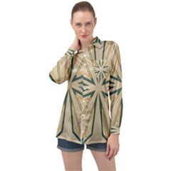 Abstract Pattern Geometric Backgrounds   Long Sleeve Satin Shirt