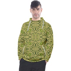 Floral Folk Damask Pattern Fantasy Flowers  Men s Pullover Hoodie by Eskimos