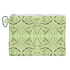 Floral Folk Damask Pattern Fantasy Flowers  Canvas Cosmetic Bag (xl) by Eskimos