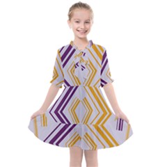 Abstract Geometric Design    Kids  All Frills Chiffon Dress by Eskimos