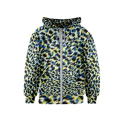 Digital Animal  Print Kids  Zipper Hoodie by Sparkle