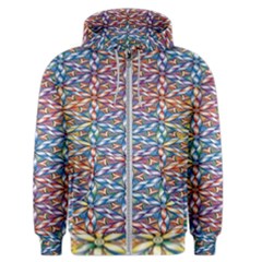 Colorful Flowers Men s Zipper Hoodie by Sparkle