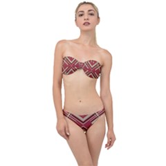 Abstract Pattern Geometric Backgrounds   Classic Bandeau Bikini Set by Eskimos