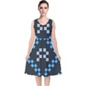 Abstract pattern geometric backgrounds   V-Neck Midi Sleeveless Dress  View1