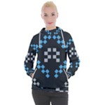 Abstract pattern geometric backgrounds   Women s Hooded Pullover