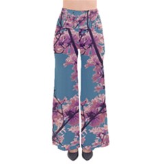 Colorful Floral Leaves Photo So Vintage Palazzo Pants by dflcprintsclothing