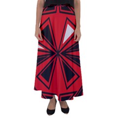 Abstract Pattern Geometric Backgrounds   Flared Maxi Skirt