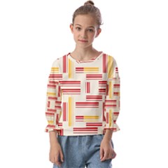 Abstract Pattern Geometric Backgrounds   Kids  Cuff Sleeve Top