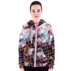 Funky Disco Ball Women s Zipper Hoodie by essentialimage365