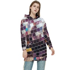 Funky Disco Ball Women s Long Oversized Pullover Hoodie by essentialimage365