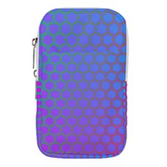 Hex Circle Points Vaporwave One Waist Pouch (large)